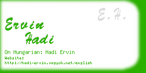 ervin hadi business card